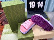 Gucci Slide Sandal With Interlocking G Pink/Purple 692845  - 3