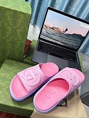 Gucci Slide Sandal With Interlocking G Pink/Purple 692845  - 6