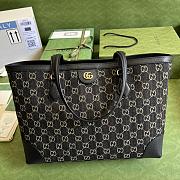 Gucci Medium Ophidia Tote With Web Black Denim 631685 38x28x14cm - 1