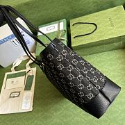 Gucci Medium Ophidia Tote With Web Black Denim 631685 38x28x14cm - 5