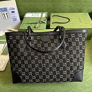 Gucci Medium Ophidia Tote With Web Black Denim 631685 38x28x14cm - 4