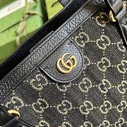 Gucci Medium Ophidia Tote With Web Black Denim 631685 38x28x14cm - 3