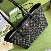 Gucci Medium Ophidia Tote With Web Black Denim 631685 38x28x14cm - 2