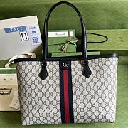 Gucci Medium Ophidia GG Tote Beige/Blue GG Canvas 631685 38x28x14cm - 1