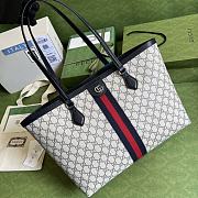 Gucci Medium Ophidia GG Tote Beige/Blue GG Canvas 631685 38x28x14cm - 3