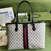 Gucci Medium Ophidia GG Tote Beige/Blue GG Canvas 631685 38x28x14cm - 4