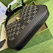 Gucci Small Jackie 1961 Shoulder Bag Black Denim 678843 28x19x4.5cm - 4