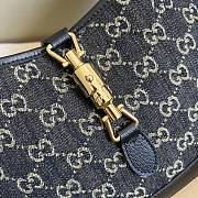 Gucci Small Jackie 1961 Shoulder Bag Black Denim 678843 28x19x4.5cm - 6