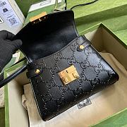 Gucci Small GG Top Handle Bag Black Leather 675791 28.5x19.5x10cm - 2