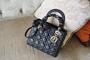 Dior Medium Lady Dior Cannage Black M0565 24×20×11cm - 1