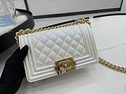 Chanel Small LeBoy Grained Leather Gold-tone Metal Black A67085 20cm - 5