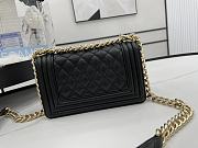 Chanel Small LeBoy Grained Leather Gold tone Metal in Black A67085 20cm - 4