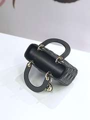 Dior Small Lady Abcdior Bag Cannage Lambskin Black M0538 20cm  - 5