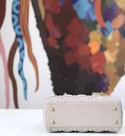 Dior Small Lady Abcdior Bag Cannage Lambskin Gray M0538 20cm  - 6