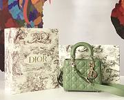 Dior Small Lady Abcdior Bag Cannage Lambskin Green M0538 20cm  - 1