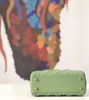 Dior Small Lady Abcdior Bag Cannage Lambskin Green M0538 20cm  - 6