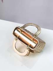 Dior Small Lady Abcdior Bag Cannage Lambskin Gold-tone M0538 20cm  - 5