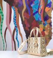 Dior Small Lady Abcdior Bag Cannage Lambskin Gold-tone M0538 20cm  - 2