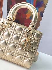 Dior Small Lady Abcdior Bag Cannage Lambskin Gold-tone M0538 20cm  - 3