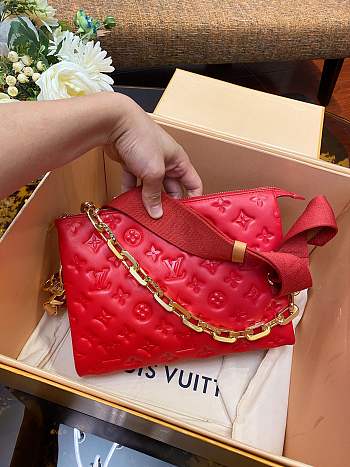 Louis Vuitton Coussin PM Red M57792 26x20x12cm