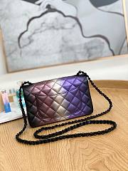 Chanel Small Evening Shoulder Flap Bag Multicolor Black/Pink 20cm - 6