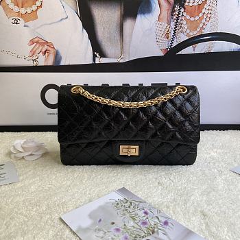 Chanel 2.55 Reissue Handbag Aged Calfskin Black A37586 16x24x7.5cm