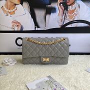 Chanel 2.55 Reissue Handbag Aged Calfskin Gray A37586 16x24x7.5cm - 1