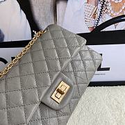 Chanel 2.55 Reissue Handbag Aged Calfskin Gray A37586 16x24x7.5cm - 4