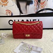Chanel 2.55 Reissue Handbag Aged Calfskin Red A37586 16x24x7.5cm - 1