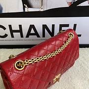 Chanel 2.55 Reissue Handbag Aged Calfskin Red A37586 16x24x7.5cm - 5