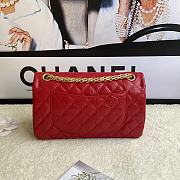 Chanel 2.55 Reissue Handbag Aged Calfskin Red A37586 16x24x7.5cm - 2