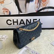Chanel 2.55 Reissue Handbag Aged Calfskin Navy Blue A37586 16x24x7.5cm - 3