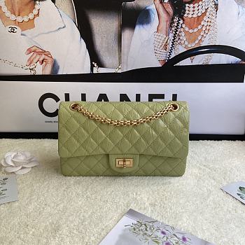 Chanel 2.55 Reissue Handbag Aged Calfskin Green A37586 16x24x7.5cm