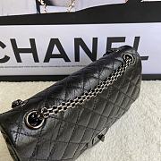 Chanel 2.55 Reissue Handbag Aged Calfskin All Black A37586 16x24x7.5cm - 5