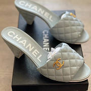 Chanel Mules Lambskin Leather Light Blue G38820 60mm - 6