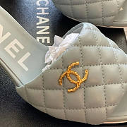 Chanel Mules Lambskin Leather Light Blue G38820 60mm - 2