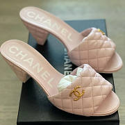Chanel Mules Lambskin Leather Pink G38820 60mm - 5