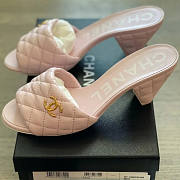 Chanel Mules Lambskin Leather Pink G38820 60mm - 4