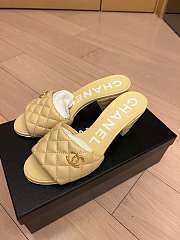 Chanel Mules Lambskin Leather Yellow G38820 60mm - 2