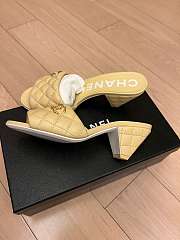 Chanel Mules Lambskin Leather Yellow G38820 60mm - 4