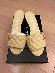 Chanel Mules Lambskin Leather Yellow G38820 60mm - 5