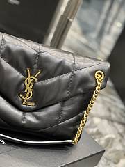 Ysl Medium Puffer Bag Gold Metal Black In Leather 5774751 35x23x13.5cm - 3