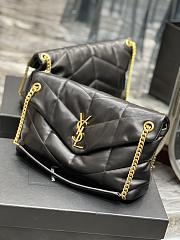 Ysl Medium Puffer Bag Gold Metal Black In Leather 5774751 35x23x13.5cm - 4