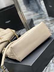 Ysl Medium Puffer Bag Gold Metal Beige In Leather 5774751 35x23x13.5cm - 4
