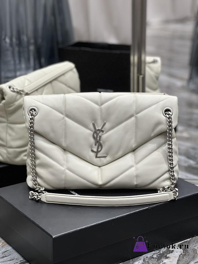 Ysl Medium Puffer Bag White In Leather 5774751 35x23x13.5cm - 1
