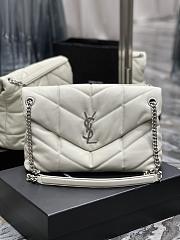 Ysl Medium Puffer Bag White In Leather 5774751 35x23x13.5cm - 1