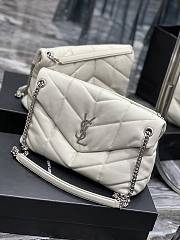 Ysl Medium Puffer Bag White In Leather 5774751 35x23x13.5cm - 6