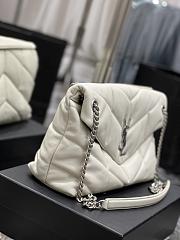 Ysl Medium Puffer Bag White In Leather 5774751 35x23x13.5cm - 2