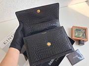 Ysl Medium Sunset Chain Bag In Crocodile Leather Black Gold-tone Metal 442906 22x16x8cm - 6