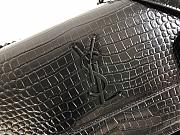 Ysl Medium Sunset Chain Bag In Crocodile Leather Black Black-tone Metal 442906 22x16x8cm - 2